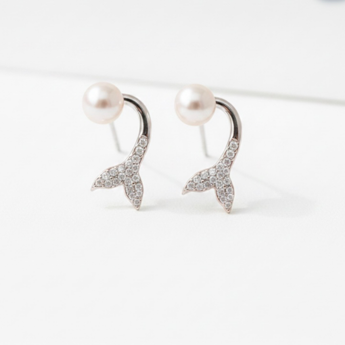 Elegant Silver Whale Tail Earrings: A Touch of Ocean-inspired Charm - GiftHubBrand