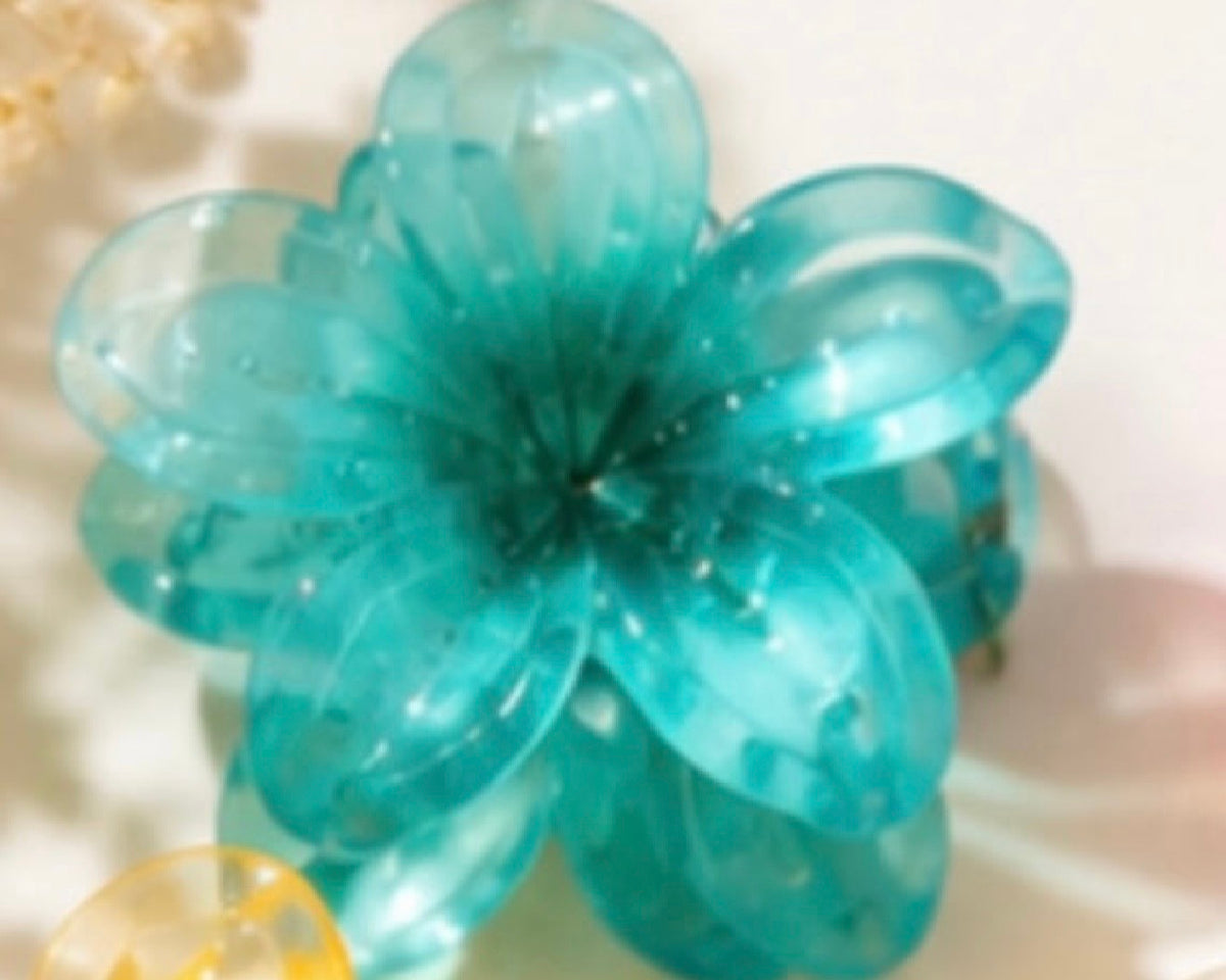 Colorful Plumeria Flower Hair Clips