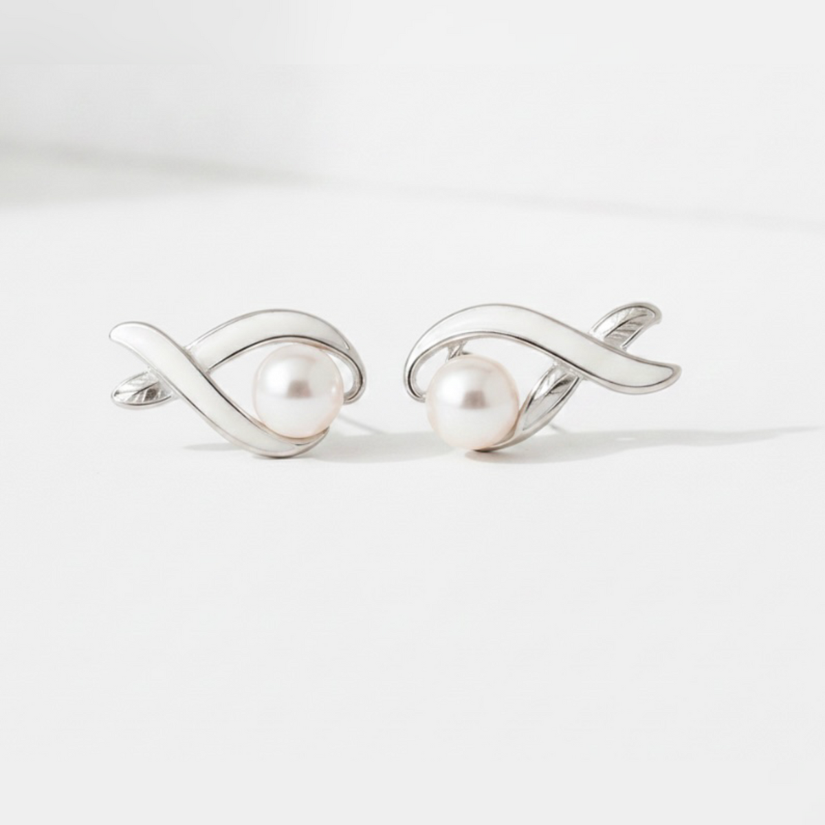 Elegant Pearl Earrings of Woman