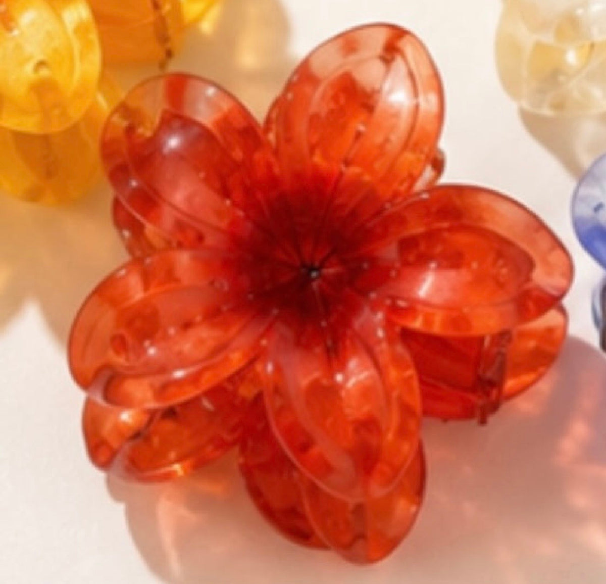 Colorful Plumeria Flower Hair Clips