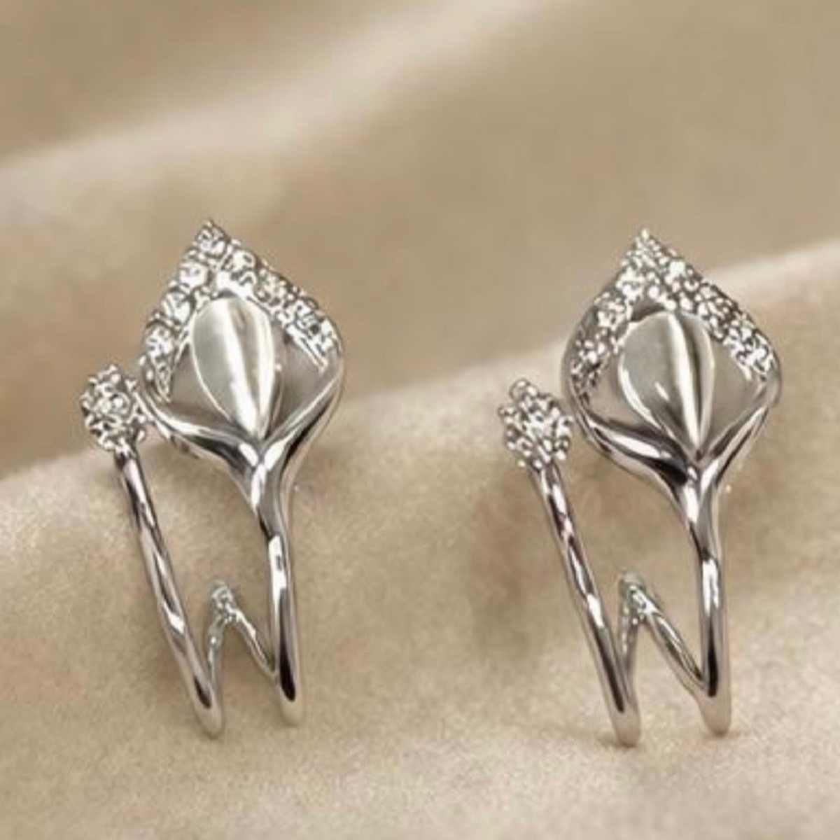 Elegant Silver Earrings for Women: Timeless Floral-Inspired Jewelry - GiftHubBrand
