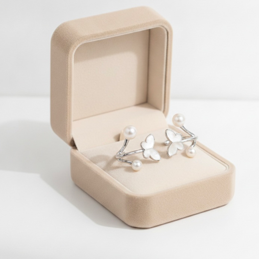 Charming Elegant Butterfly Cuff Earrings for a Touch of Grace - GiftHubBrand