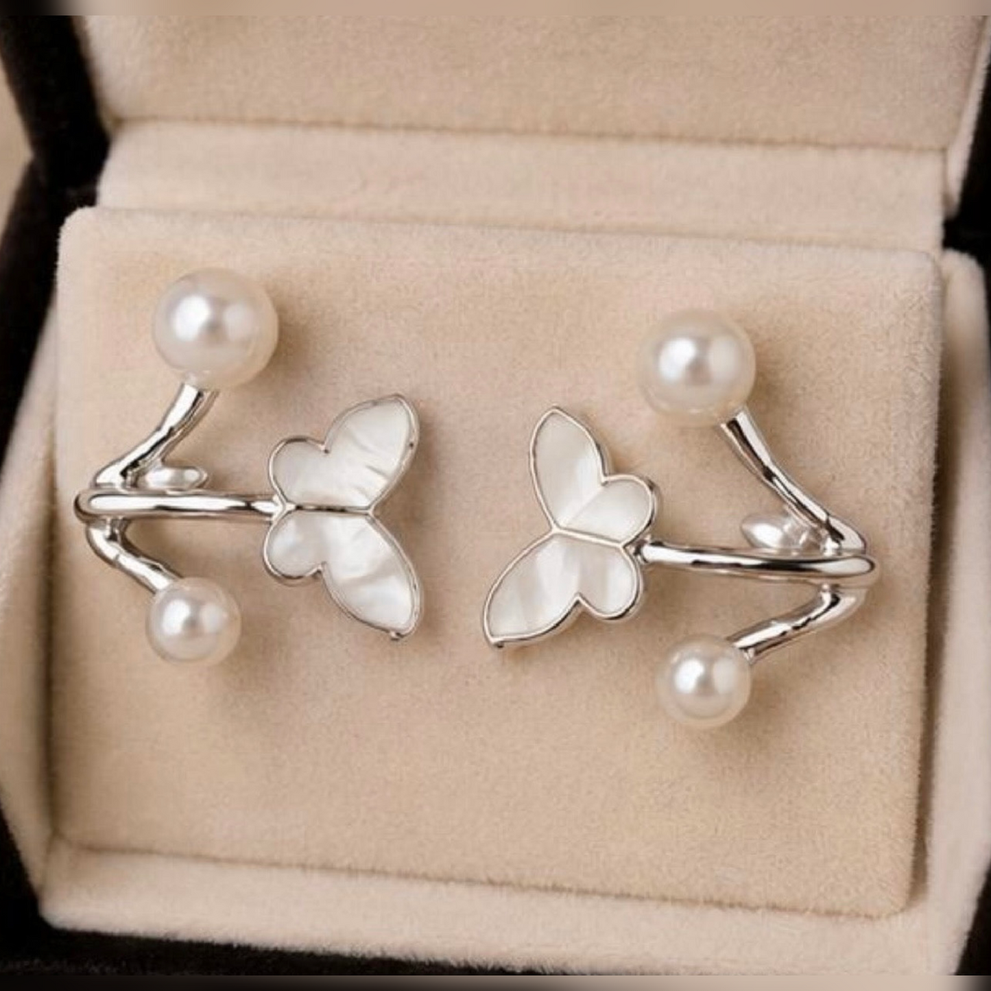 Charming Elegant Butterfly Cuff Earrings for a Touch of Grace - GiftHubBrand