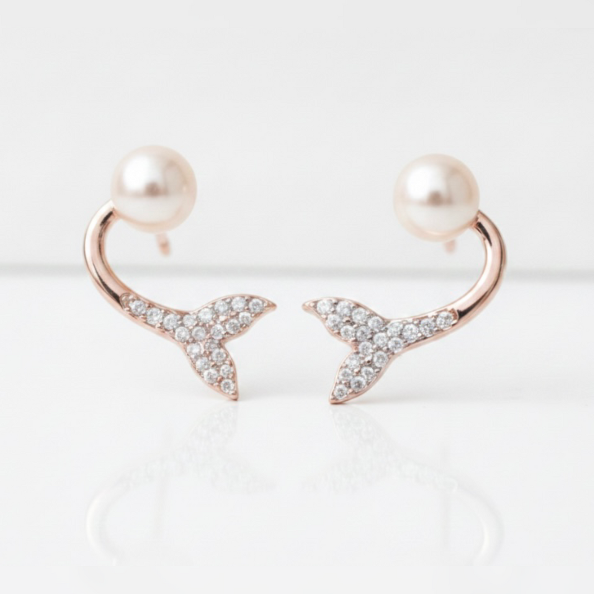 Elegant Silver Whale Tail Earrings: A Touch of Ocean-inspired Charm - GiftHubBrand