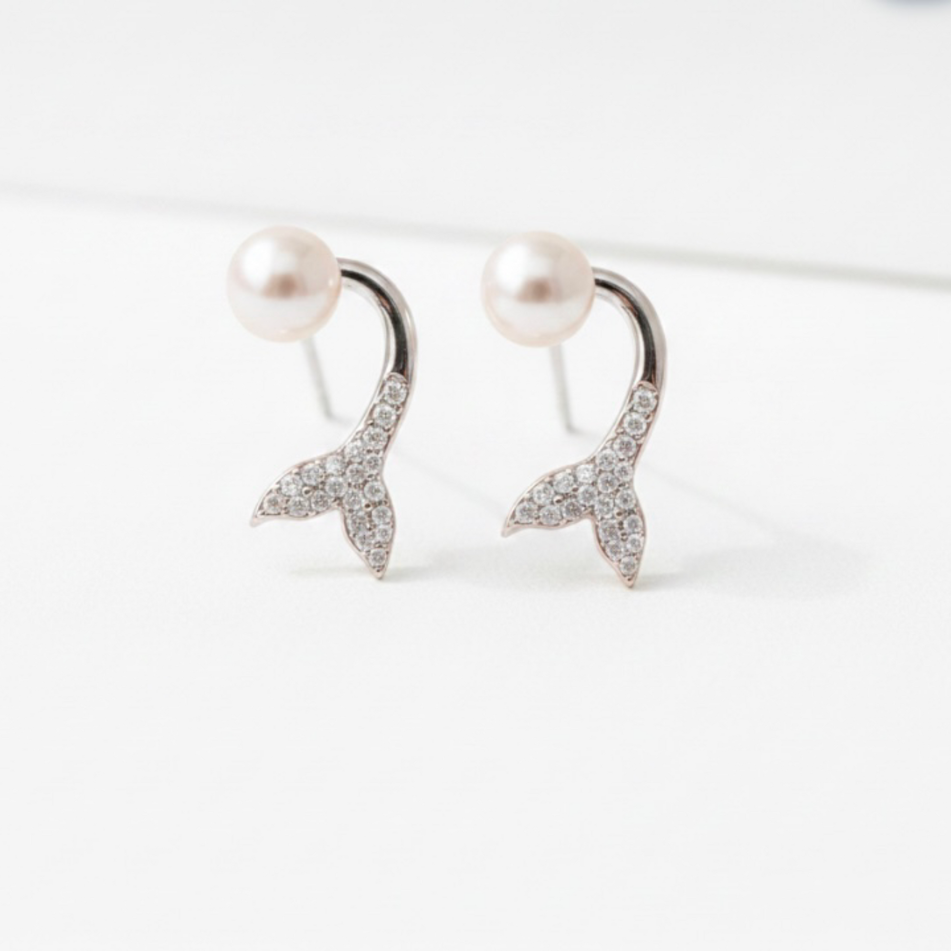 Elegant Silver Whale Tail Earrings: A Touch of Ocean-inspired Charm - GiftHubBrand