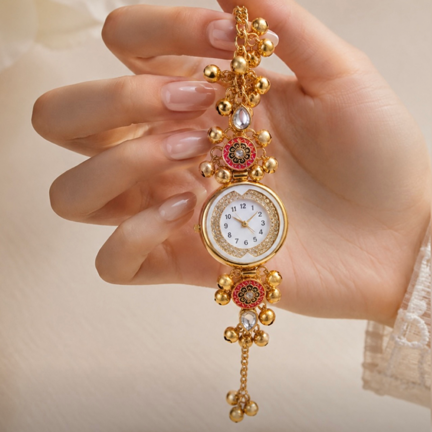 Elegant Gold Kashmiri Bracelet Watch for a Timeless Touch - GiftHubBrand