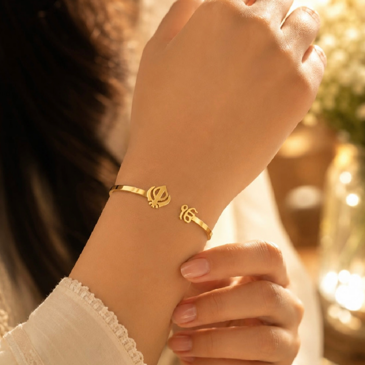 Ik Onkar Gold Stainless Steel Jewelry - Embrace Faith and Style - GiftHubBrand