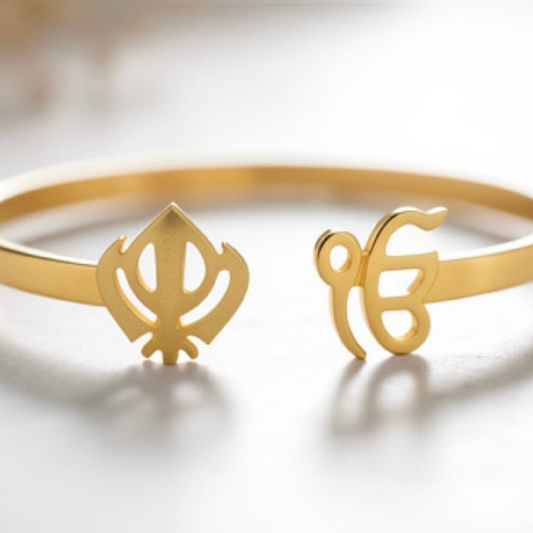 Ik Onkar Gold Stainless Steel Jewelry - Embrace Faith and Style - GiftHubBrand