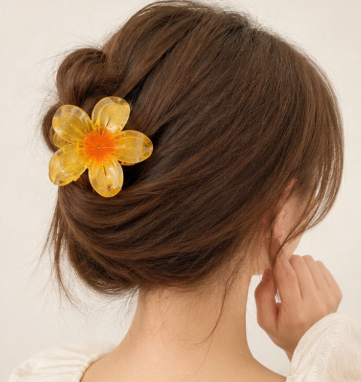 Flower Hair Claw Clips Colorful Plumeria Hair Clip Set